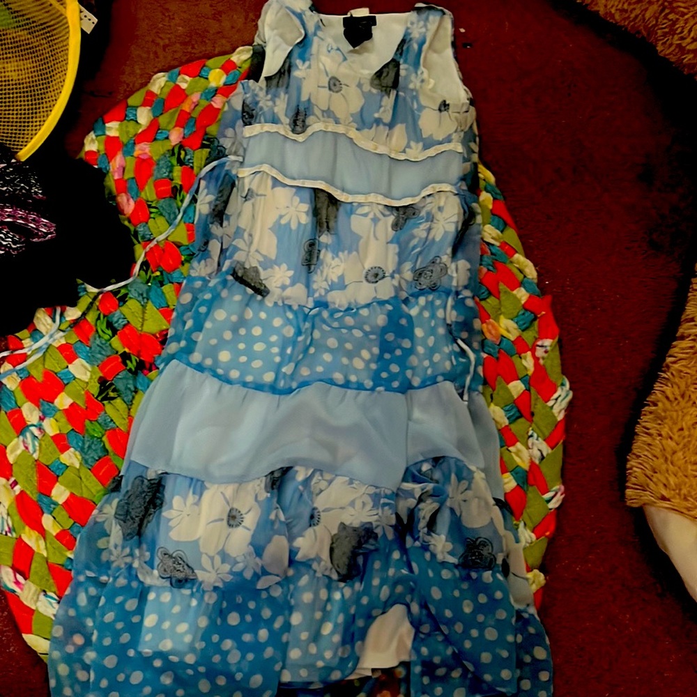 Blue and white pretty formal dress